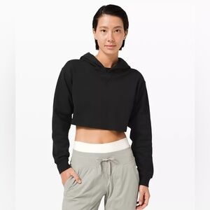 Lululemon All Yours Cropped black hoodie. Size Small.